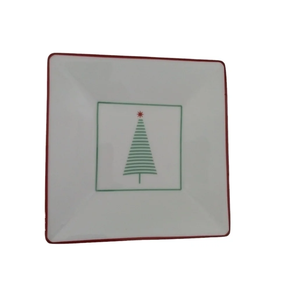 Crate & Barrel christmas plates appetizer plates